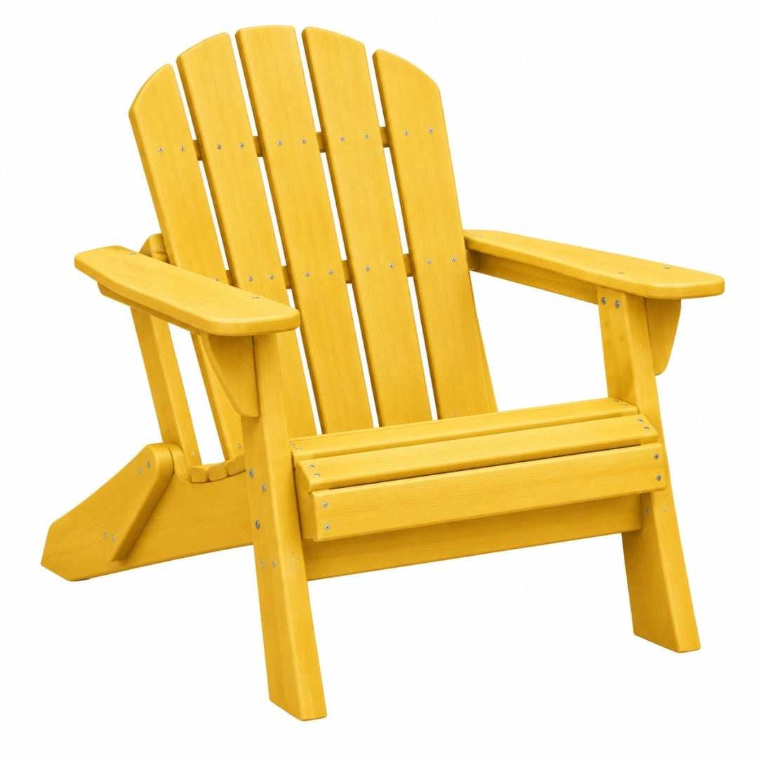 Adirondackstuhl 80 x 86 x 95 cm aus Holz Gelb für Garten und Terrasse