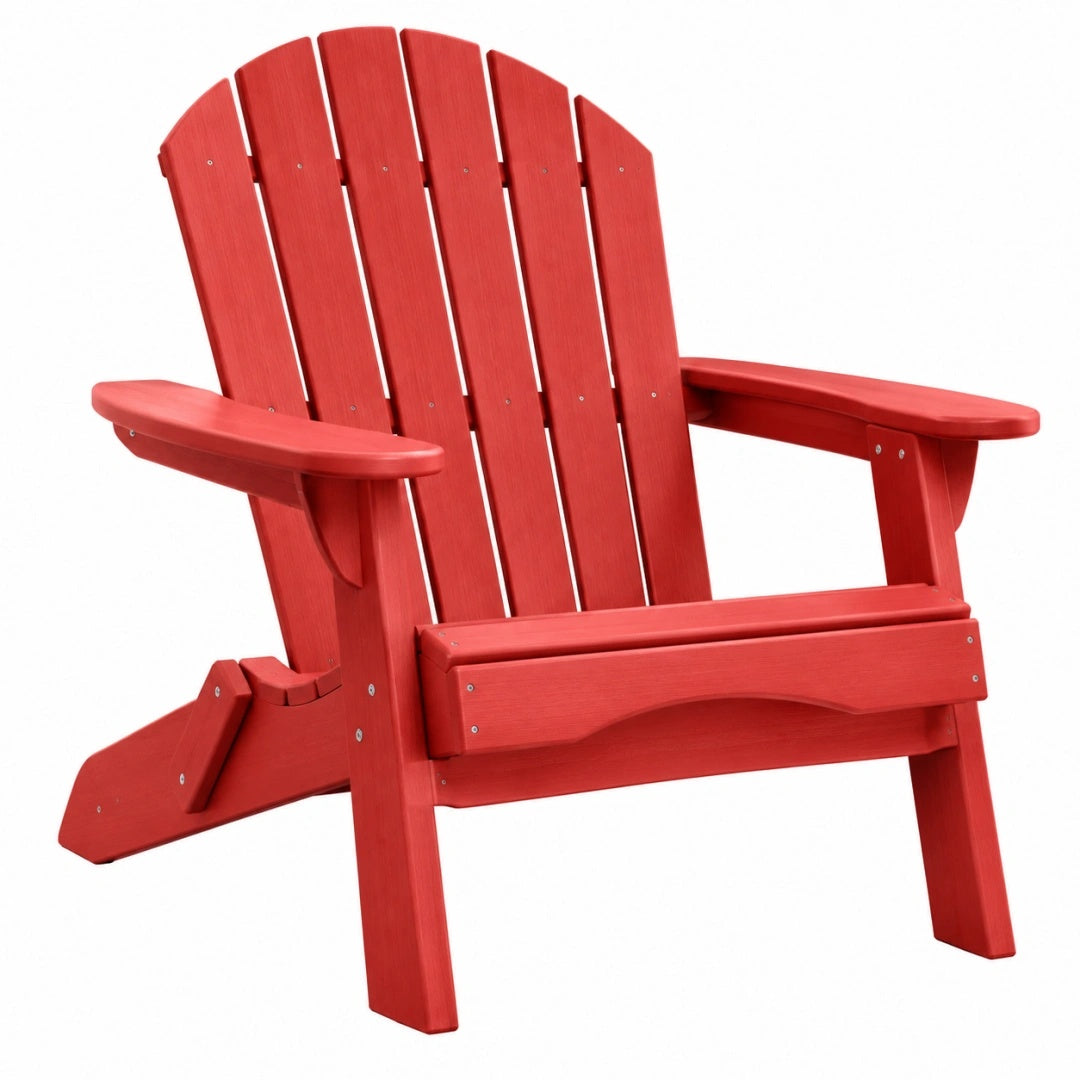 Adirondack Gartenstuhl 80 x 83 x 95 cm Rot Kunststoff mit Armlehnen