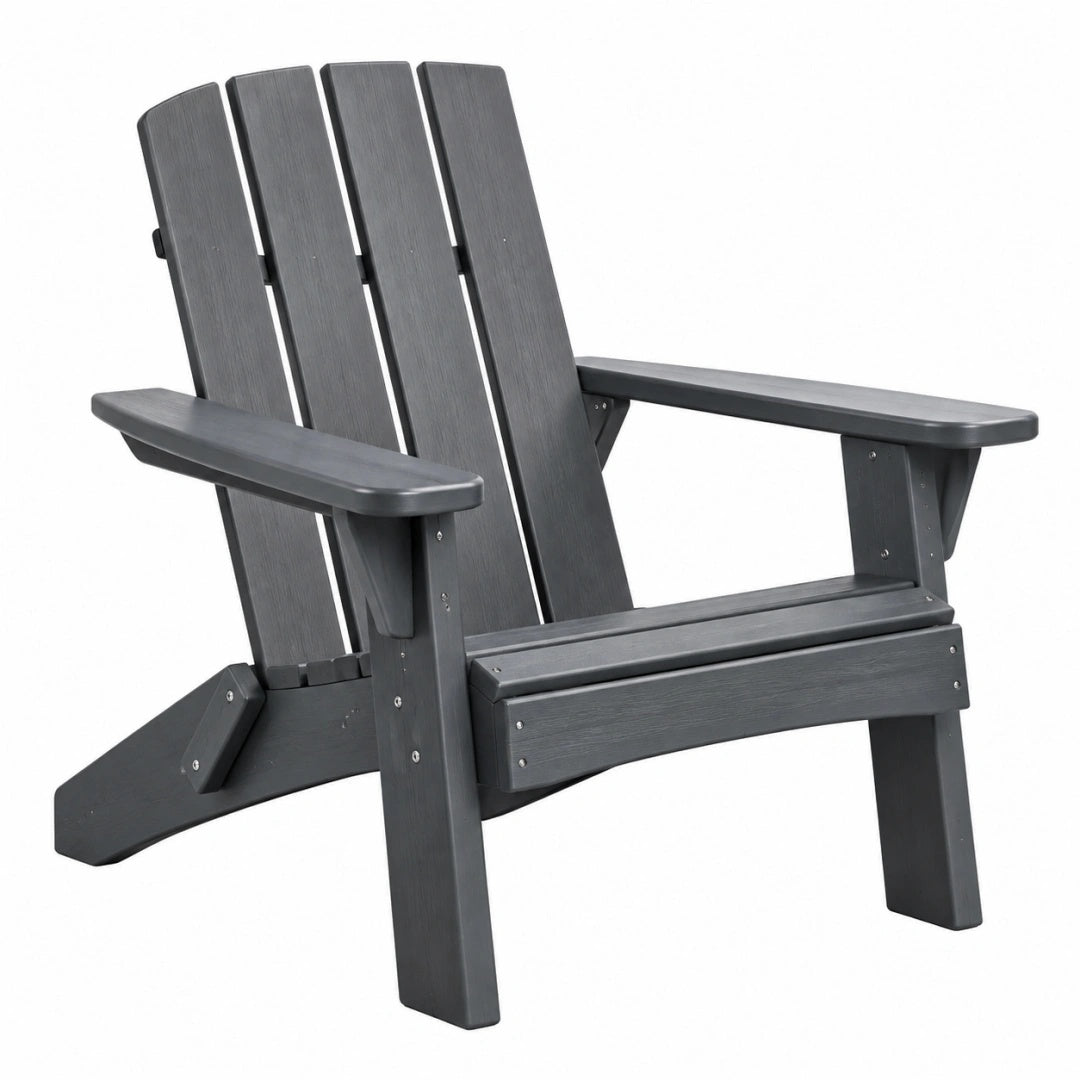 Adirondackstuhl 83 x 76 x 98 cm Kunststoff Anthrazit für Garten klassisch
