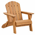 Adirondackstuhl 88 x 78 x 98 cm Holz Natur Gartenstuhl mit breiten Armlehnen