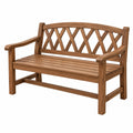 Gartenbank 120 x 65 x 90 cm Holz Braun für Außenbereich mit Armlehnen